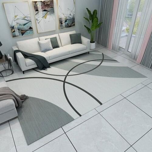 Modern Simplicity Living Room Sofa Floor Carpets Geometric Printed Large Rugs Parlor Dining Table Anti-Slip Carpet Washable Rug