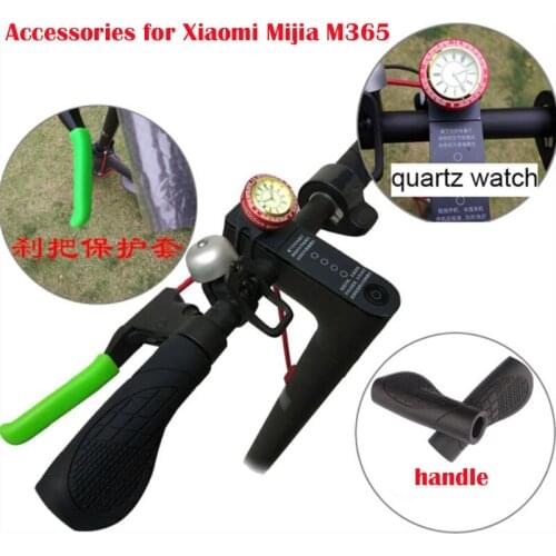 Quartz Digital Watch for Xiaomi Mijia M365 Electric Scooter Skateboard Brake Handle Bar Grip Gear Silicone Protective Case Shell