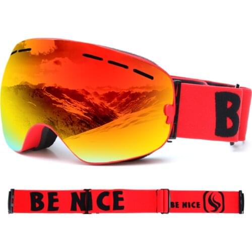 New UV400 Double Layers Anti-fog Ski Goggles Lens Ski Mask Glasses Skiing Snow Snowboard Eyewear Mirror polarize Goggles for men