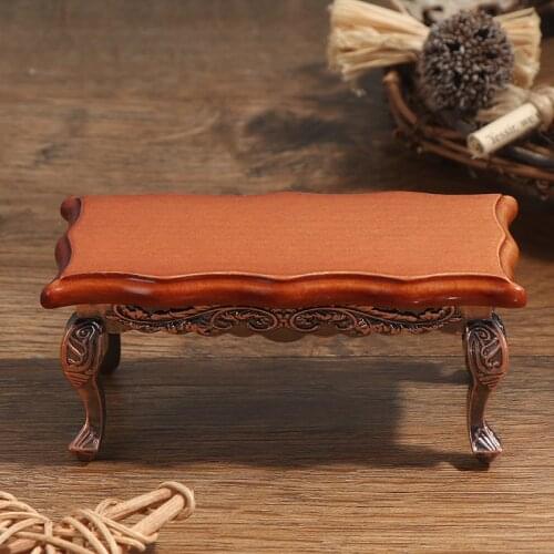 Mini Wooden Coffee Table Simulation Table Furniture Toys 1/12 Dollhouse Miniature
