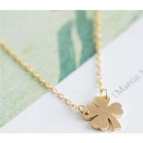 Fashion lucky clover pendant necklace gift free shipping for women wholesale and retail