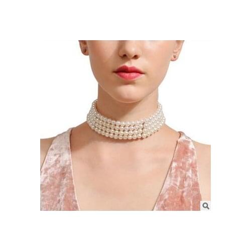 Love fashion jewelry Street Photo popular Necklace hand-made multi-layer pearl multi-storey necklace girl women Jewelry