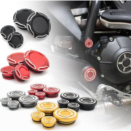 Motorcycle Fairing Screws CNC Aluminum Frame Hole Cap Cover 4pcs/set for Ducati Scrambler 400 800 1100 2015-2021