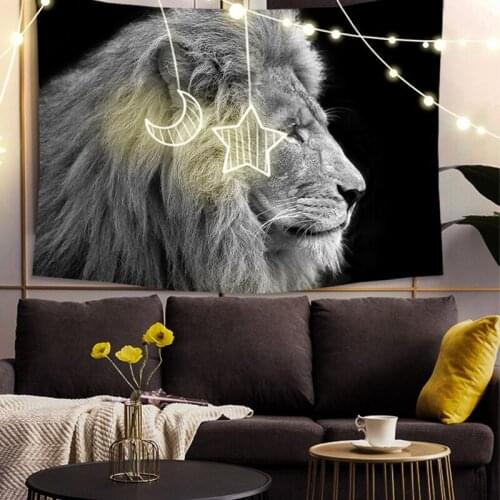 Tropical Plant Printed Tapestry Wall Hanging Nordic Ins Home Living Room Bedroom Fabric Hanging Painting Background Decoration