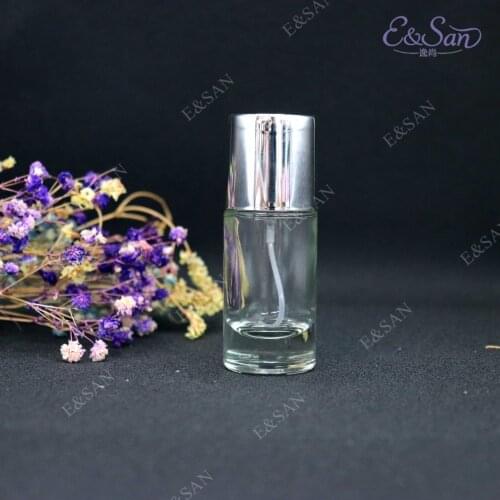 PT022C-20ML Transparent Straight Round Perfume Bottle Glass Empty Spray Cosmetics Bottle 100pcs/lot