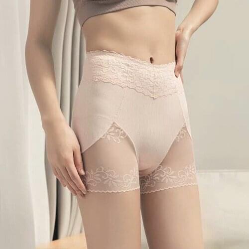 Large Size Safety Pants For Women 2in1 Shorts Under Skirt Sexy Lace High Waist Elastic Thigh Safety Shorts Ladies Pant Underwear