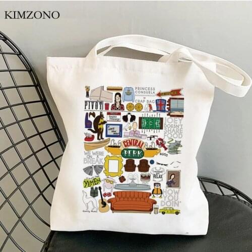 Friend Tv shopping bag bolsas de tela reusable jute bag shopper recycle bag bolso bag woven reciclaje bolsas ecologicas sacolas