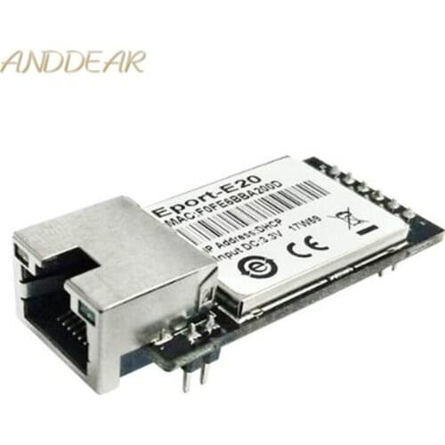 Wifi module Eport-E20 FreeRTOS Network Server Port TTL Serial to Ethernet Embedded Module DHCP 3.3V TCP IP Telnet