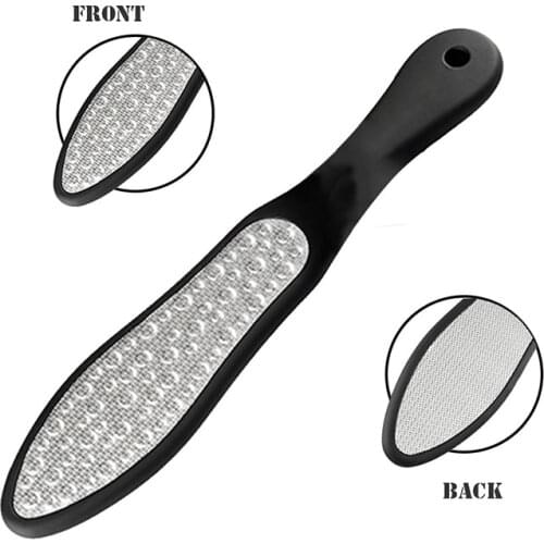 1pc Foot Rasp Heel File Double Side Stainless Steel Pedicure Callus Remover Dead Skin Scrubber Relax Plantar Nerve Foot Care