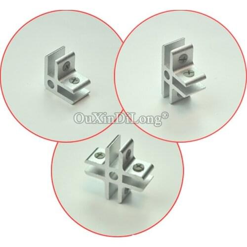 10PCS Aluminum Glass/Acrylic Showcase Clips/Connector Acrylic Display Stand Connector Fixing Clamp,for 8mm Glass/Acrylic GF570