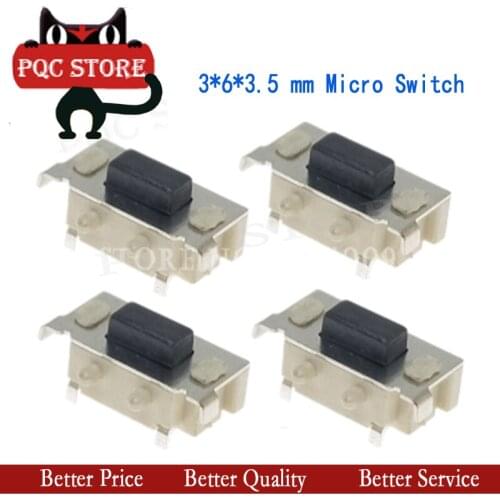 100PCS/LOT SMT 3*6*3.5 mm Tactile Tact Push Button Micro Switch Momentary 3X6X3.5MM