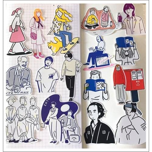 21pcsCreative stickers DIY scrapbooking album junk journal happy planner decorative stickers