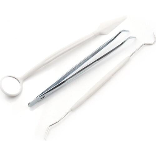 3Pcs/Lot Useful Stainless Dental Tool Set Dentist Tooth Clean Hygiene Picks Mirror Kit Wholesale