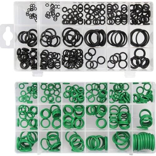 495PCS/pack O-ring Kit Black&Green Metric O ring Seals Watertightness Rubber O ring Gaskets Oil Resistance Assortment 36 Sizes