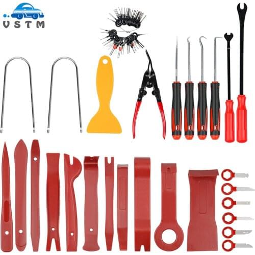 65pcs/set Portable Auto Car Radio Panel Door Clip Panel Trim Dash Audio Removal Tools Installer Pry Kit Repair Tool Car-Styling