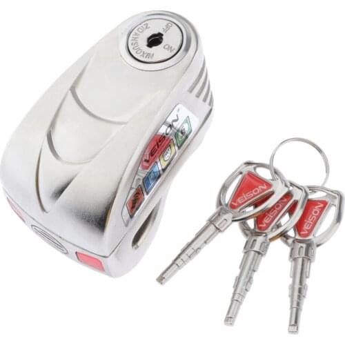Aluminum Waterproof Antitheft Wheel Disc Brake Alarm Lock 130db Motorcycle