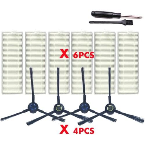 10PCS robot vacuum cleaner kit HEPA side brush for ILIFE X800 A7 A9 X787 parts as seen on tv dust cleaning sweeper vacuum brush