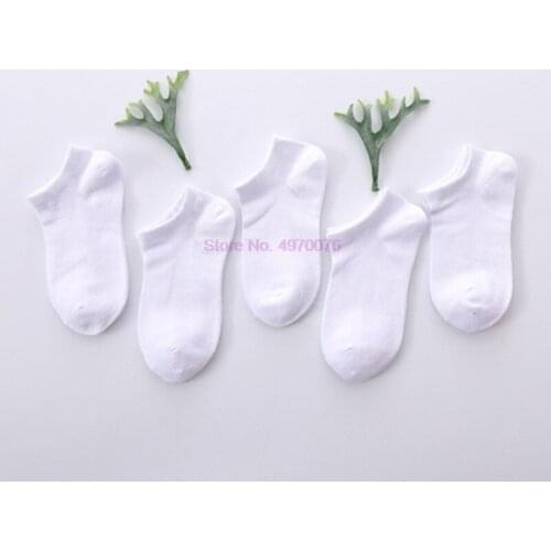 DHL 2000pair Kids Ankle Socks Pure White Socks Cotton Soft Socks Toddler Newborn Babys Loose Comfortable Socks