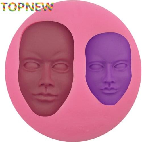 Face DIY Cake Decorating Supplies Baking Tools Silicone Mold Chocolate Mold Soap Pudding Mold 2822