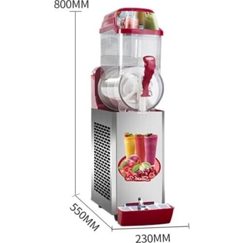 Commercial Snow Melting Machine 1 Tank Ice Slush Machine Cold Drink Maker Smoothies Granita Machine 12L