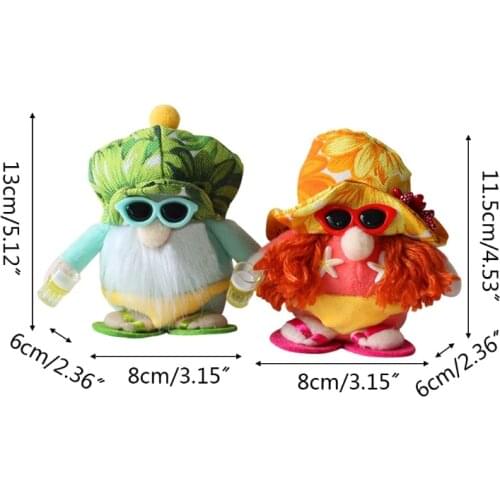 Summer Beach Gnome Scandinavian Tomte Nisse Elf Home Farmhouse Kitchen Decor Tiered Tray Decor M17D