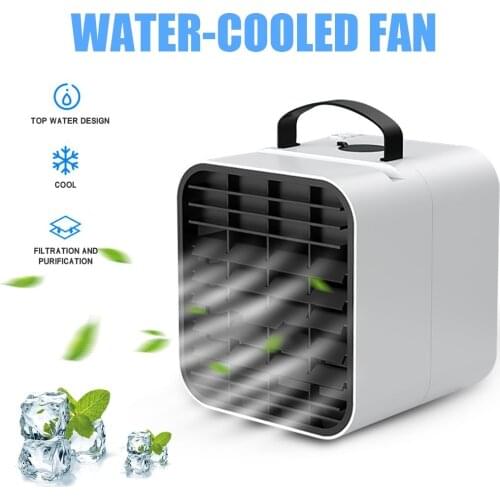 Mini Usb Air Conditioner Fan Portable Air Cooler Desktop Water Cooling Fan Humidifier Purifier For Office Bedroom Desk Fan#db4
