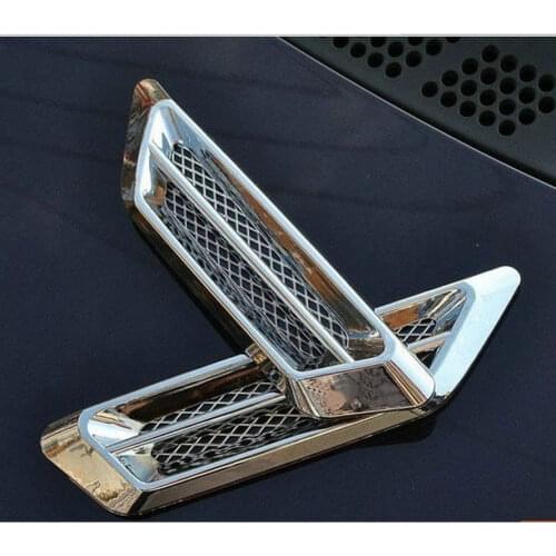 BBQ@FUKA 2pcs Air Flow Fender Side Mesh Vent Decoration Sticker Universal Car SUV Fit For Compass Journey Wrangler RAV4 CR-V