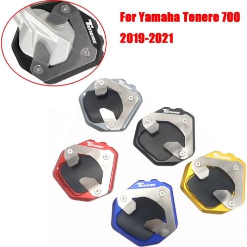 New Motorcycle 2019 2020 2021 For Yamaha Tenere 700 Tenere700 Aluminum Foot Enlarger Foot Side Stand Extension Plate with logo