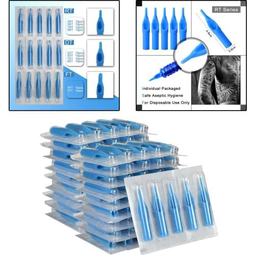 Disposable Tattoo Tips -100Pcs Tattoo Disposable Tips Mixed for 3RL