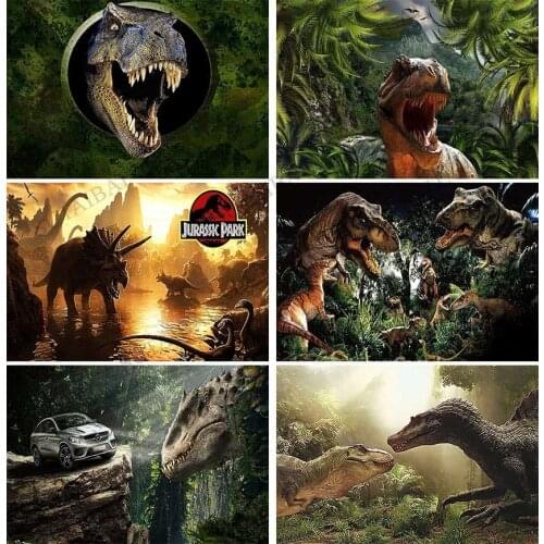 Jurassic Park World Dinosaur Theme Backdrop Photographic Studio Photo Background Baby Birthday Party Decorations Prop
