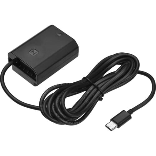 DC Coupler Dummy Battery Type-C USB-C Plug for NP-FZ100 Battery Replacement for Sony Alpha A6600 A7C A7III A7S III A7RIII Camera