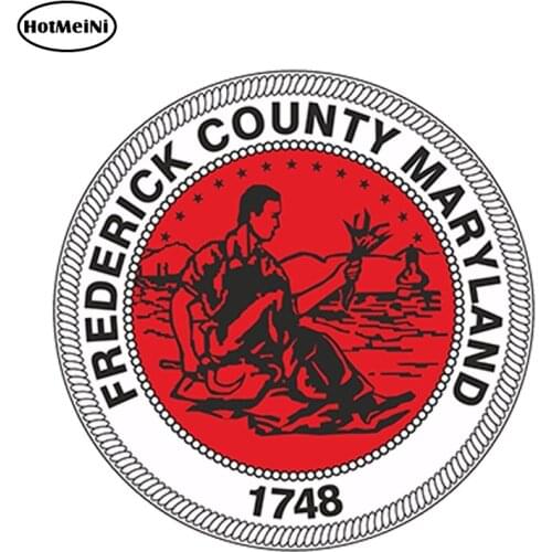 HotMeiNi 13cm x 13cm Car Styling Sticker Frederick County Seal Maryland for Bumper Laptop Tablet Door Waterproof Accessories