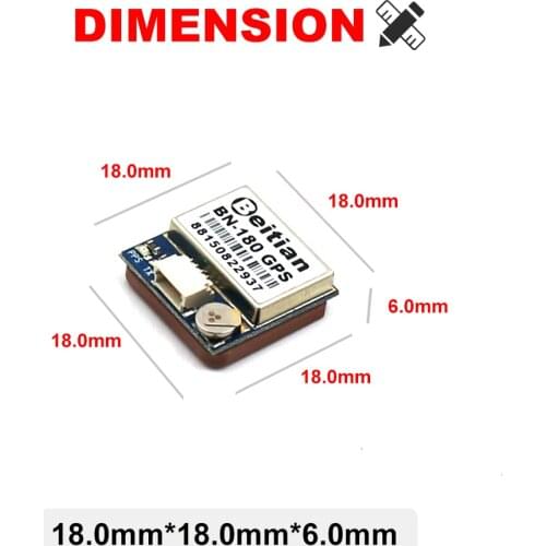SuperTiny 4.9g BEITIAN BN-180 BN180 GLONASS GPS Module 18X18X6mm for RC Airplane FPV Racing Long Range LR4 LR5 LR7 Drones