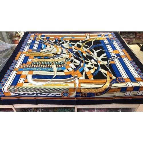 53" Large Square 100% Silk Shawl Cape Wraps Women Luxury Silk Scarves Foulard Female Gifts