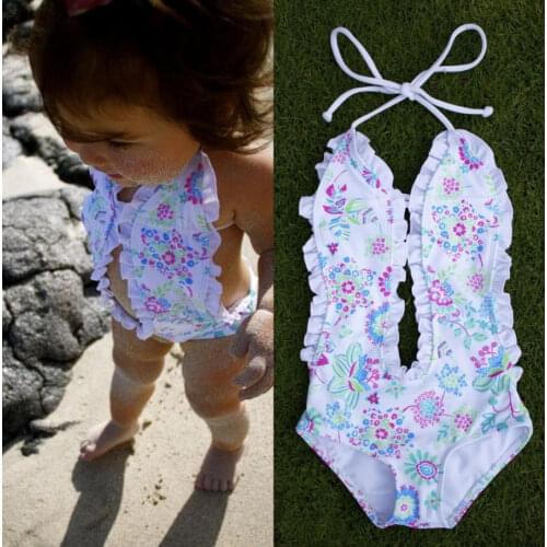 2-6T Girl Kids Swimsuit Cartoon Bathing Suit Print Children Swimwear Bikini Tankini Baby Girl Summer Swimming Suits