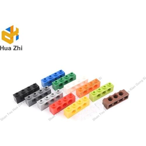10PCS 3701 Brick 1 x 4 [3 Holes]Building Blocks Parts MOC DIY Education Build Toys Brick