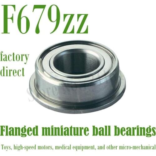 10PCS Free Shipping F679ZZ Flanged bearing 9*14*4.5 mm Shielded Miniature Ball Bearings Rc hobby,Toy,model, Motor,electric tools