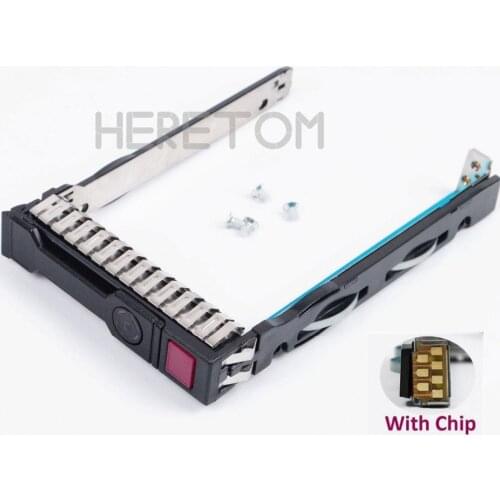 2.5'' SAS SATA HDD Caddy Bracket 651687-001 for HP G8 Gen8 Gen9 G9 DL380 DL360 DL160 DL385 2.5inch Server Tray With Chip