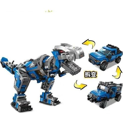 3in1 Kids Building Toys Blocks Boys Puzzle Dinosaur Car Model ENLIGHTEN 4803 no box