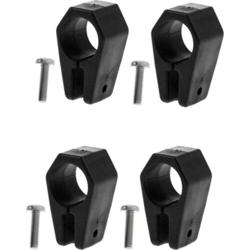 4PCS 3/4'' Bimini Top Jaw Slide Boats Black Nylon Round Tubing Hardware