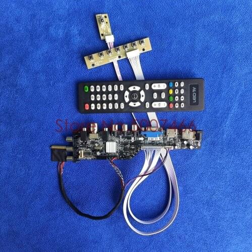 40-Pin 1366*768 DVB 3663 USB VGA AV fit B101XTN01/B116XAN03/B116XTN02/B116XTN04 display drive board kit signal digital LVDS