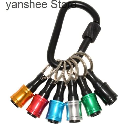 6 UDS / 1 / 4 inch hex screwdriver bit holder extension bit screw adapter quick release key ring