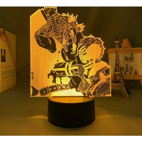 Anime Led Lamp Kimetsu No Yaiba for Bedroom Decoration Night Light Gift Manga 3d Light Demon Slayer Kyojuro Rengoku Room Decor