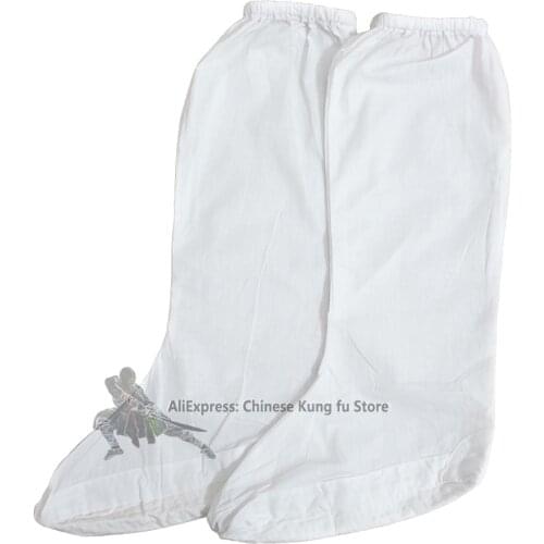 White Cotton Buddhist Shaolin Monk Kung fu Socks for Tai Chi Wudang Taoist Martial arts Taekwondo Karate Shoes