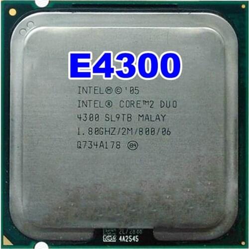 Free shipping INTEL CORE E4300 4300 dual core CPU Processor (1.8Ghz/ 2M /800MHz) Socket LGA 775 SL9TB