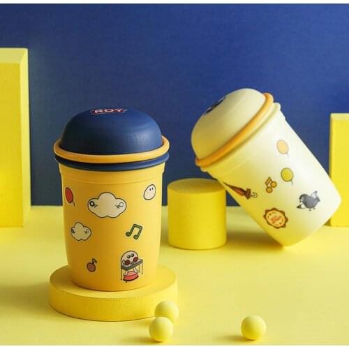 1 Set Water Cup with Spoon Large Capacity BPA Free Children Breakfast Milk Mug Students Boys Girls Feeding Bottles Birthday Gift