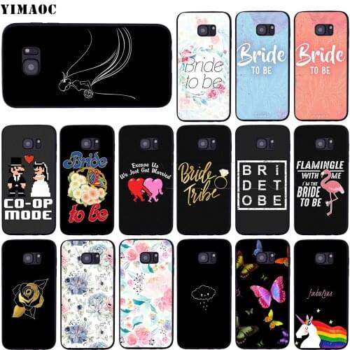 YIMAOC Bride to Be Case for Samsung Galaxy A7 A8 A9 A10 A20 A30 A40 A50 A70 M10 M20 M30 S10e J6 Plus