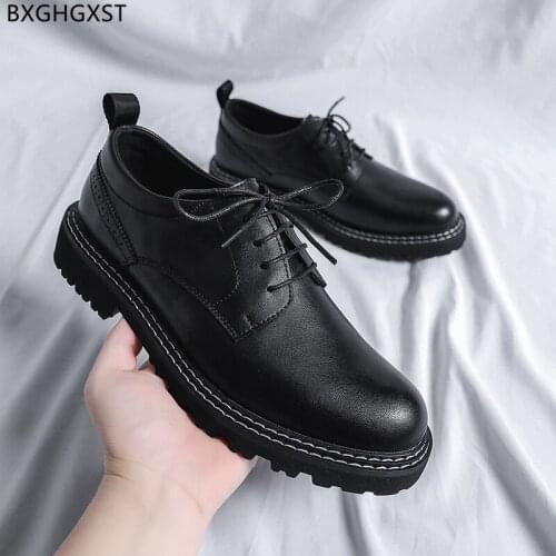 Black Oxford Shoes for Men Italian Men Dress Shoes Round Toe Designer Leather Shoes Men Formal Office 2021 Chaussure De Homme
