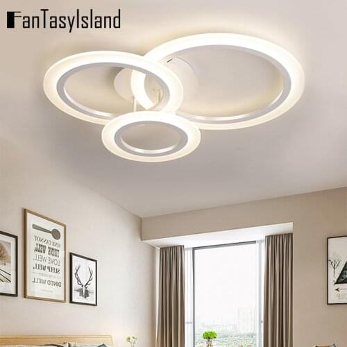 Black White Modern Led Ceiling Light Living Room Bedroom Round Light Fixtures Home Lighting Remote Control Dimmable Lustre