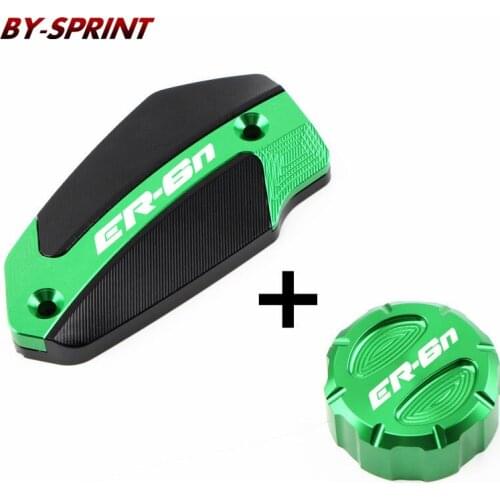 Motorcycle Accessories CNC Front & Rear Brake Fluid Cylinder Master Reservoir Cover For KAWASAKI ER-6N ER-6F ER6N/6F 2009-2016